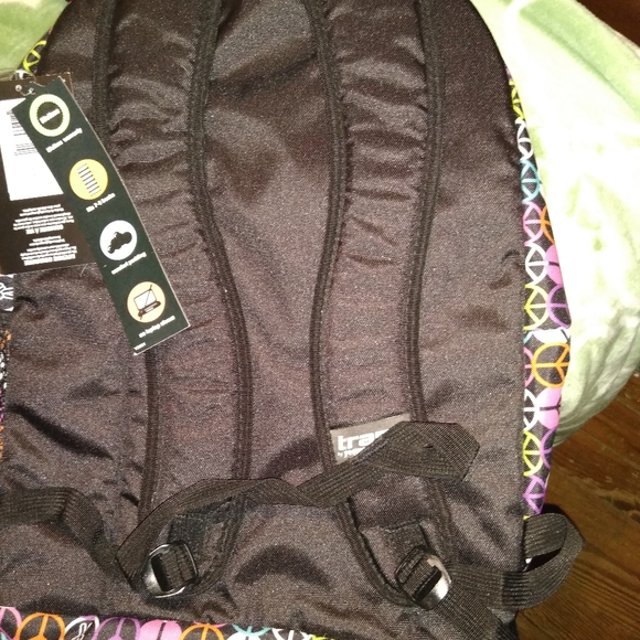 NWT Jansport Backpack PEACE SIGN DISCONTINUED PATTERN EARLY 2000 Back To School - Picture 2 of 6